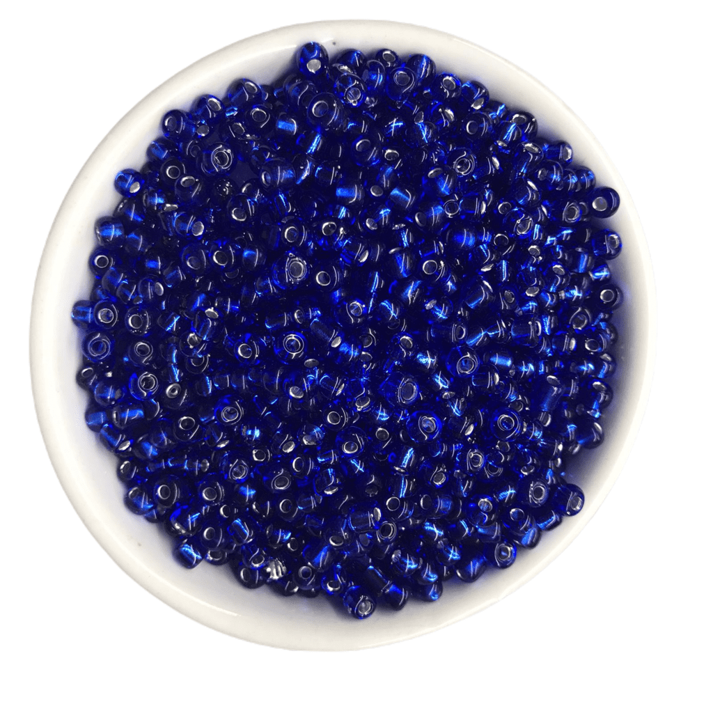 Miçanga Vitral Pacote 25g Azul Royal