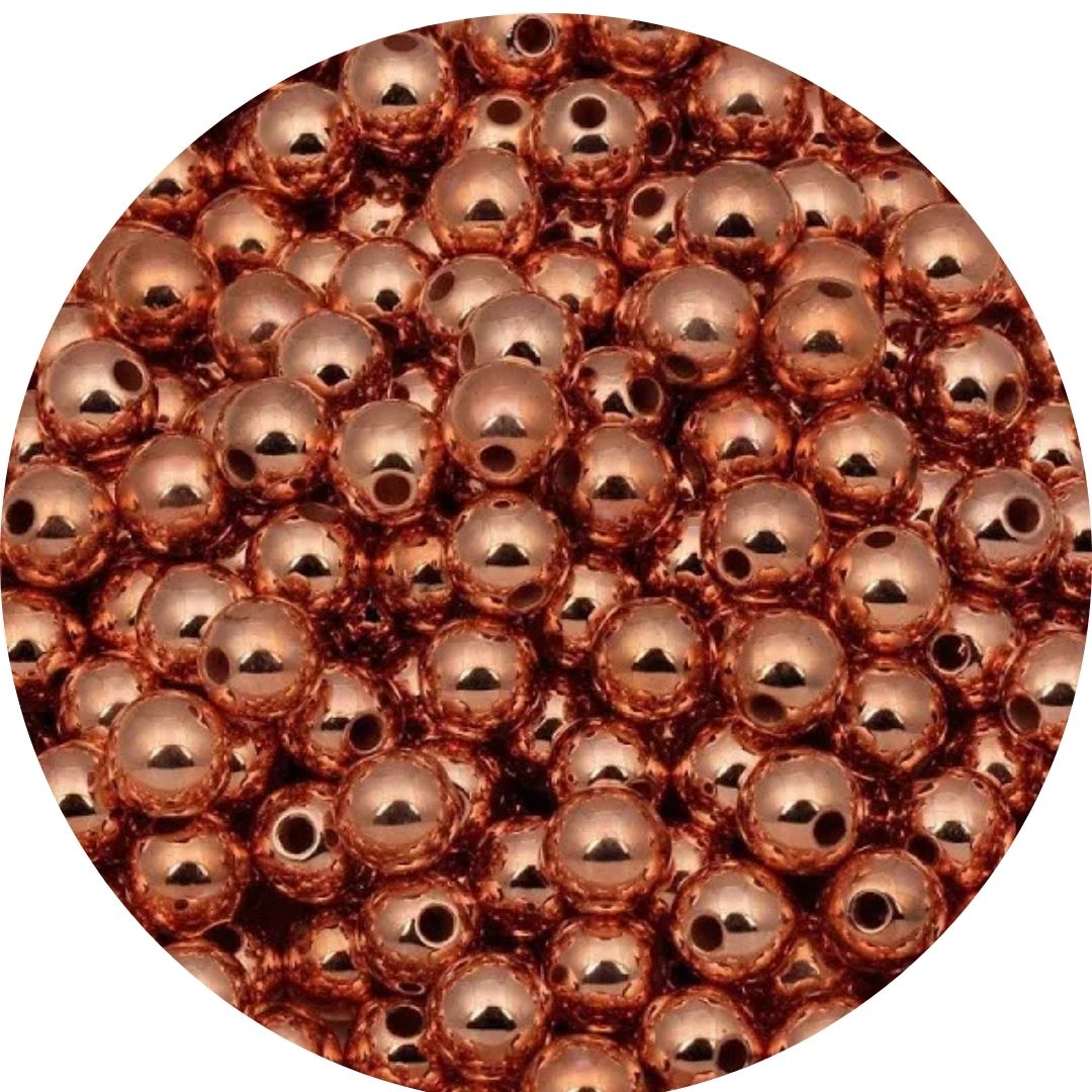 Pérola 10mm Rosê Gold 20un  