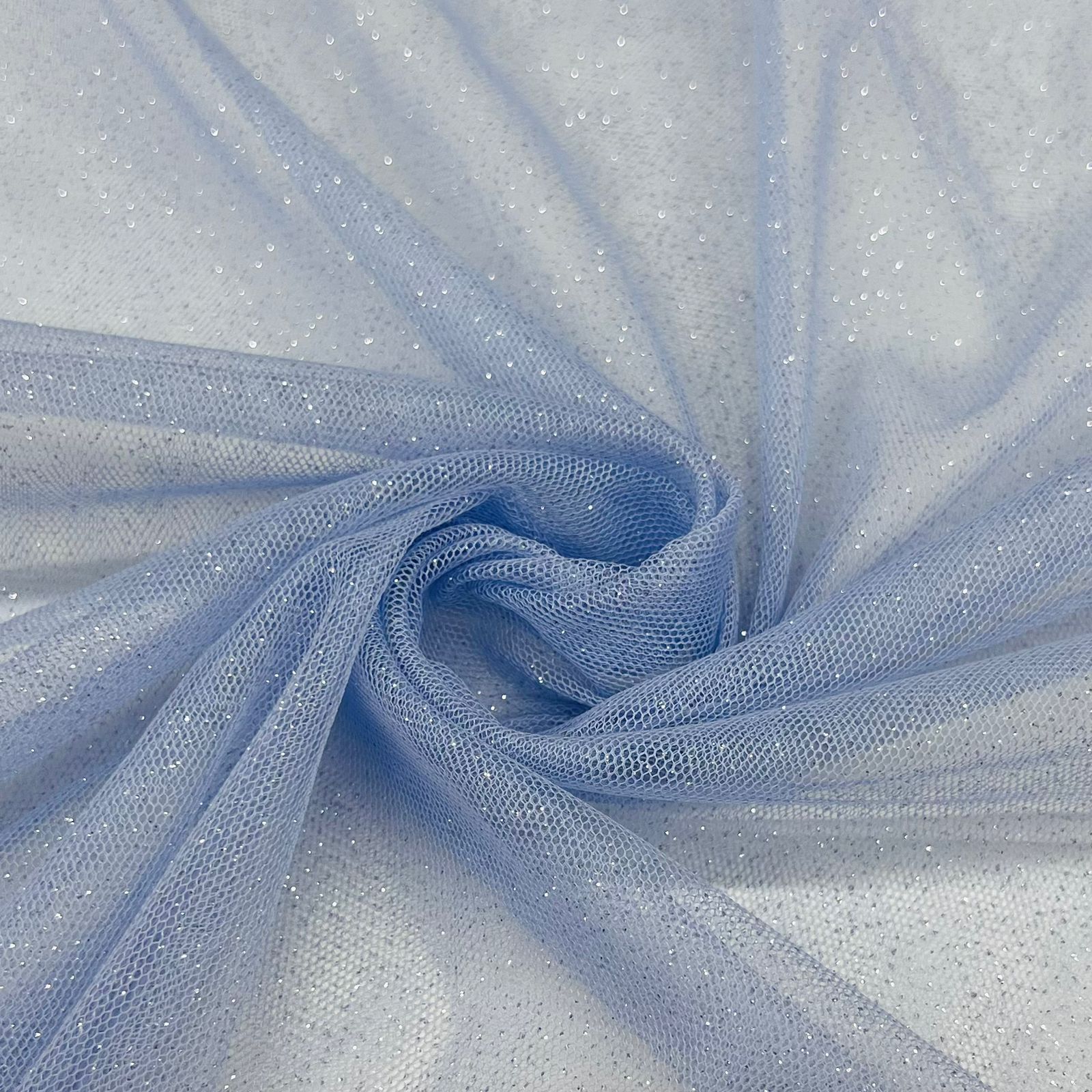 Tule Glitter Azul Serenity 