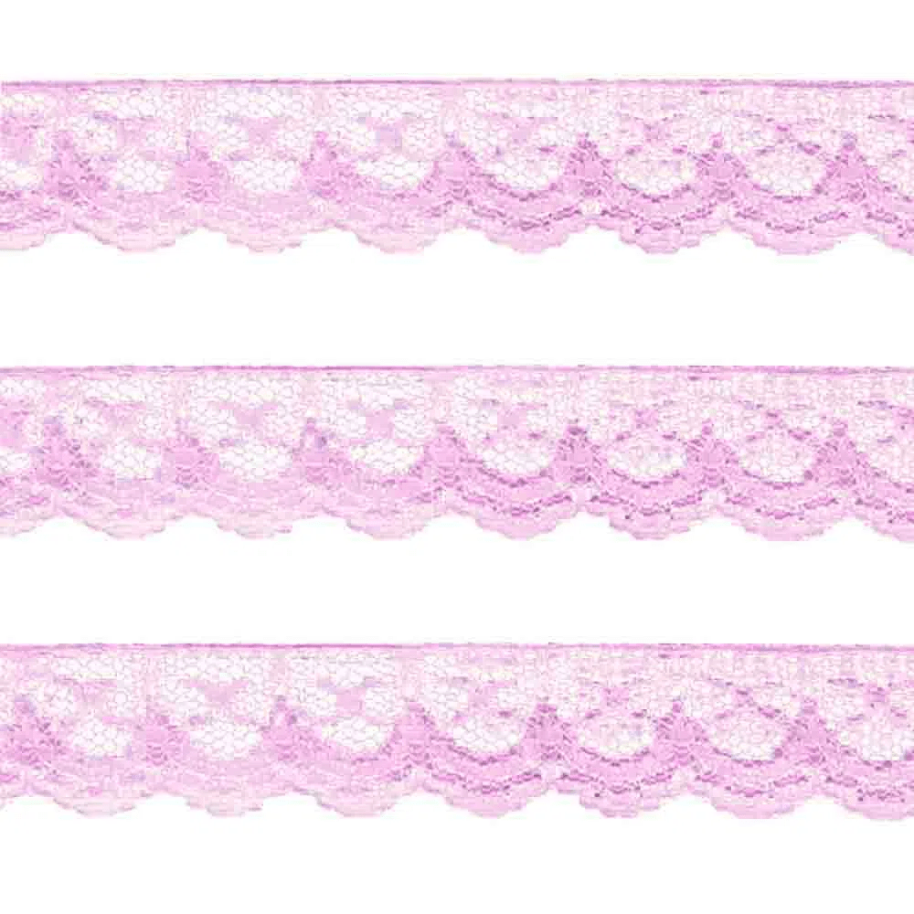 Renda Nylon 2,0cm 50mt Rosa Bebê