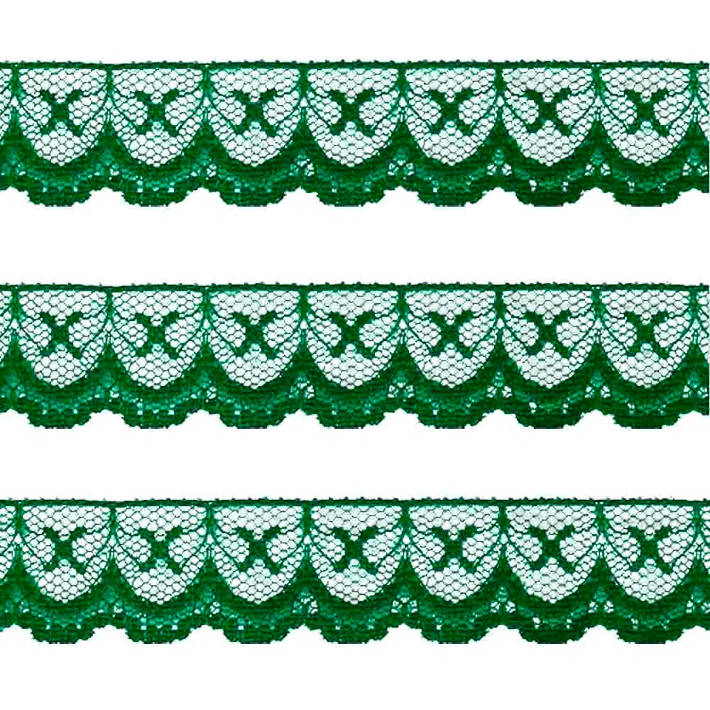 Renda Nylon 2,0cm 50mt Verde Bandeira