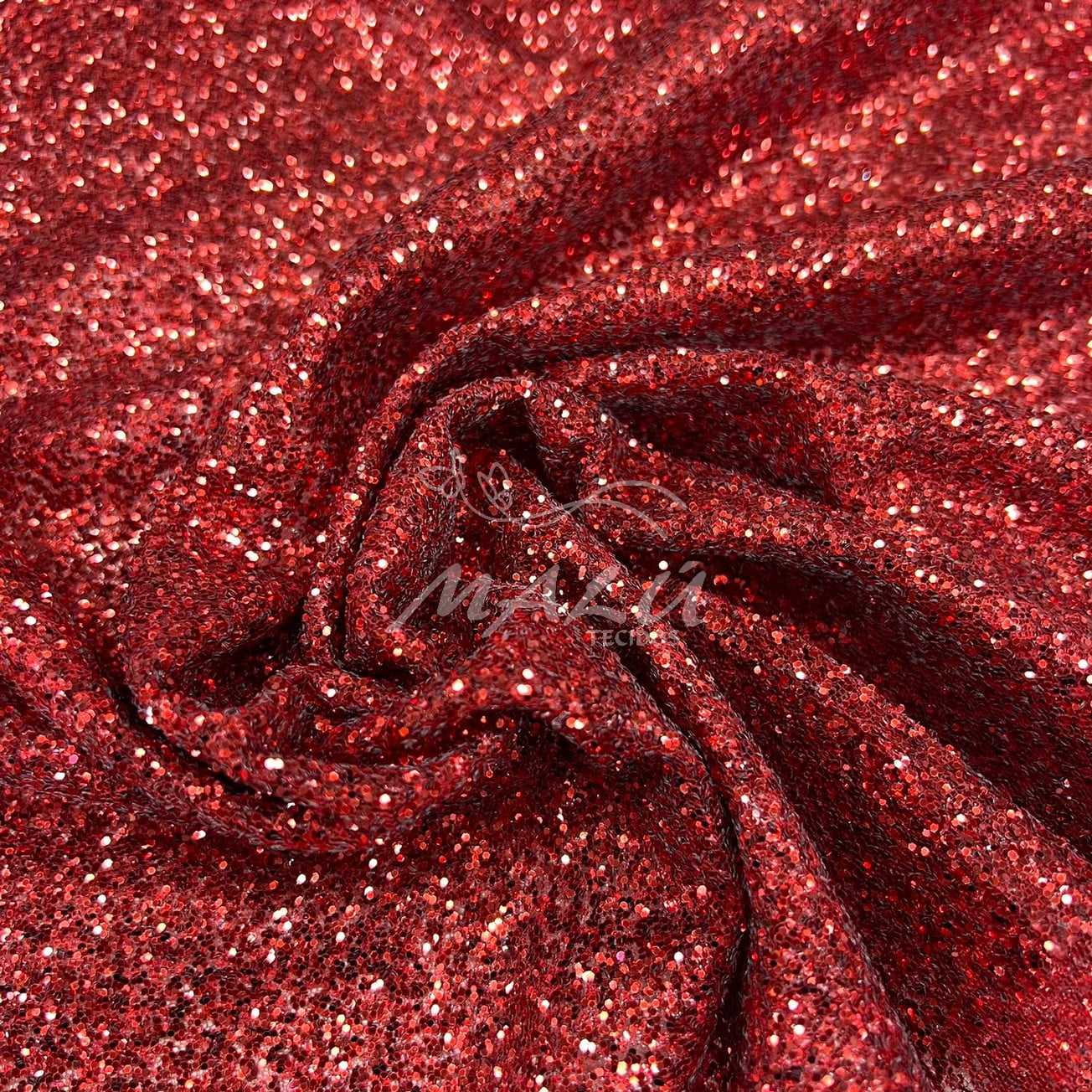 Tule Glitter Pesado Vermelho BLACK