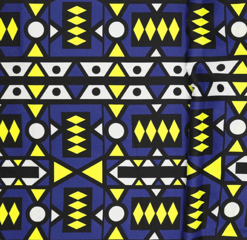 Oxford Africano Geometria Tribal Azul PROMO