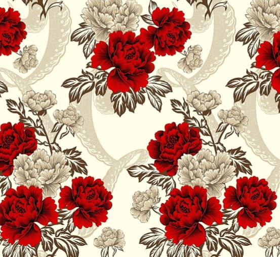 Lençol Elegance Flor Vermelha 2,45m Larg. 150 Fios 63%Alg. APOCALIPSE