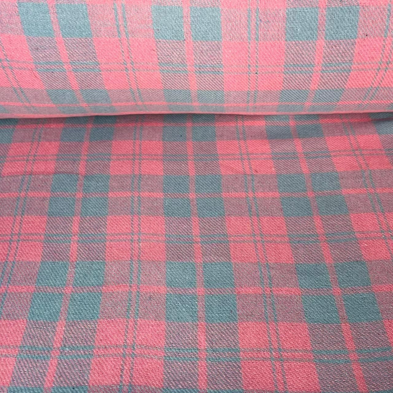 Flanela Xadrez Rosa e Azul Pastel RRR