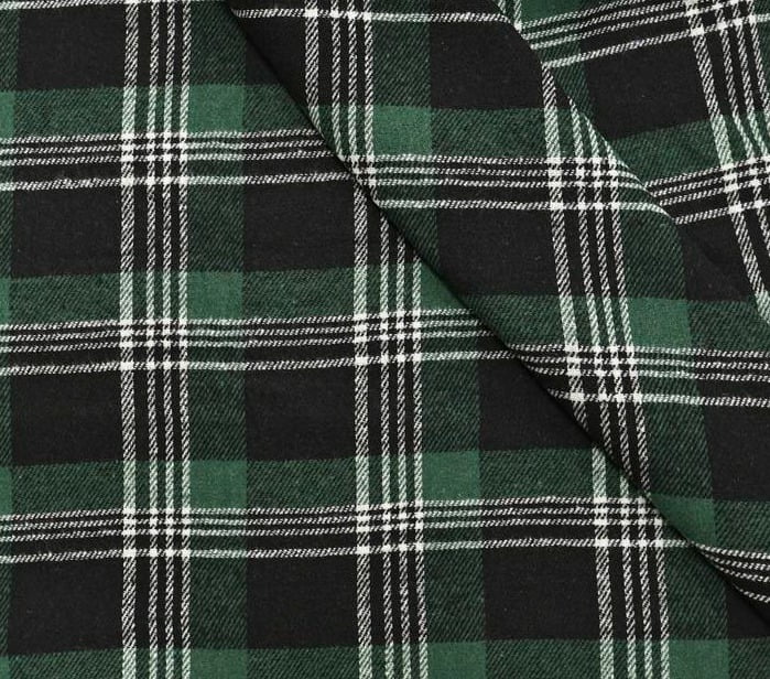 Flanela Xadrez Verde e Preto RRR