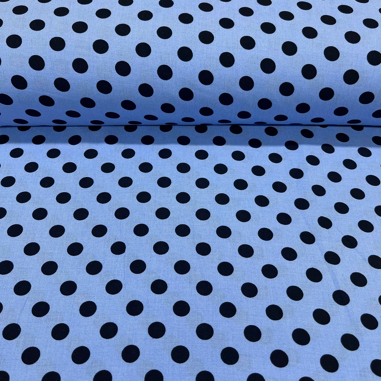 Viscose Petit Poa Azul Bebê DOMINGO