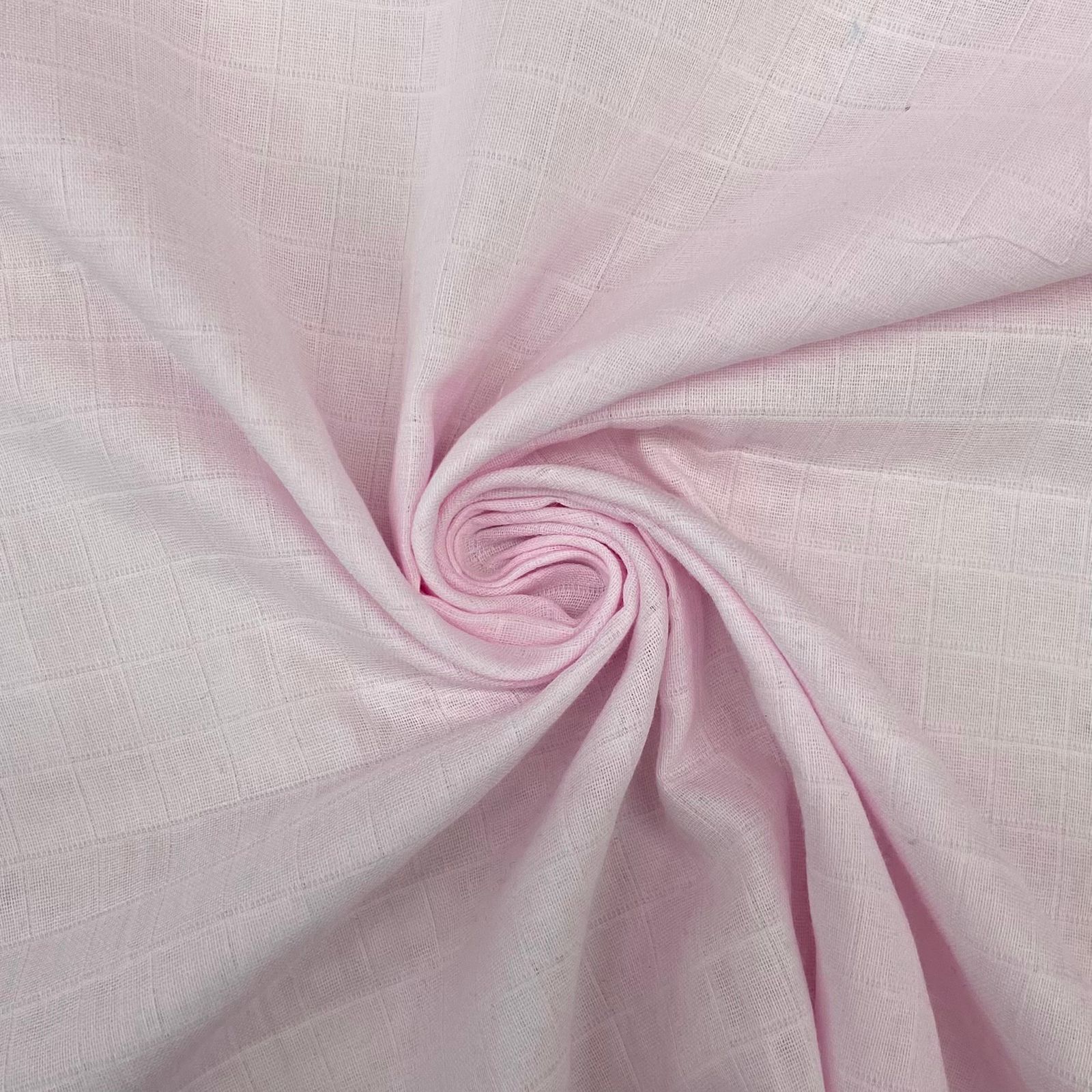 Fralda Quadriculada Rosa Bebê 70x75cm