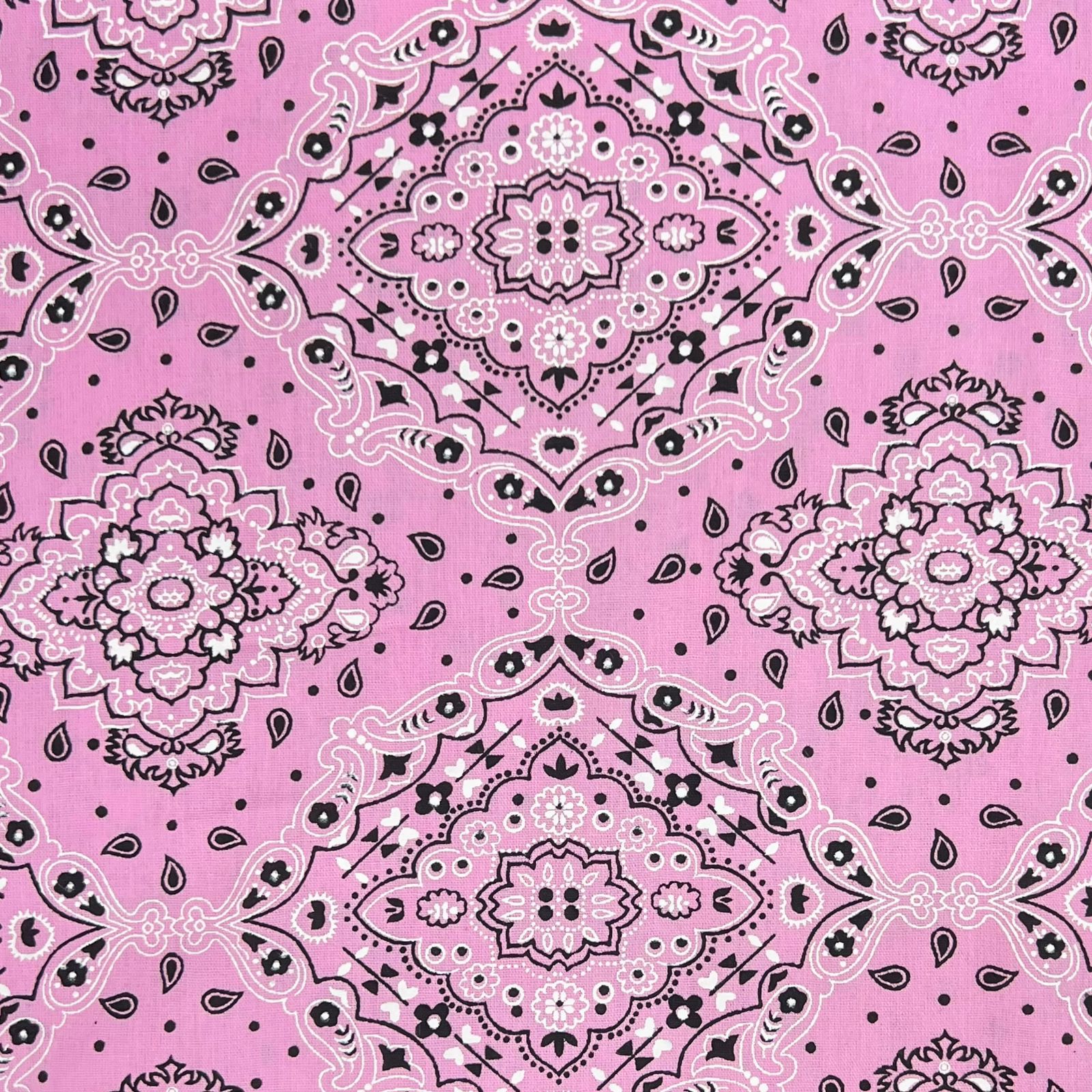 Tricoline Bandana Rosa Chiclete 