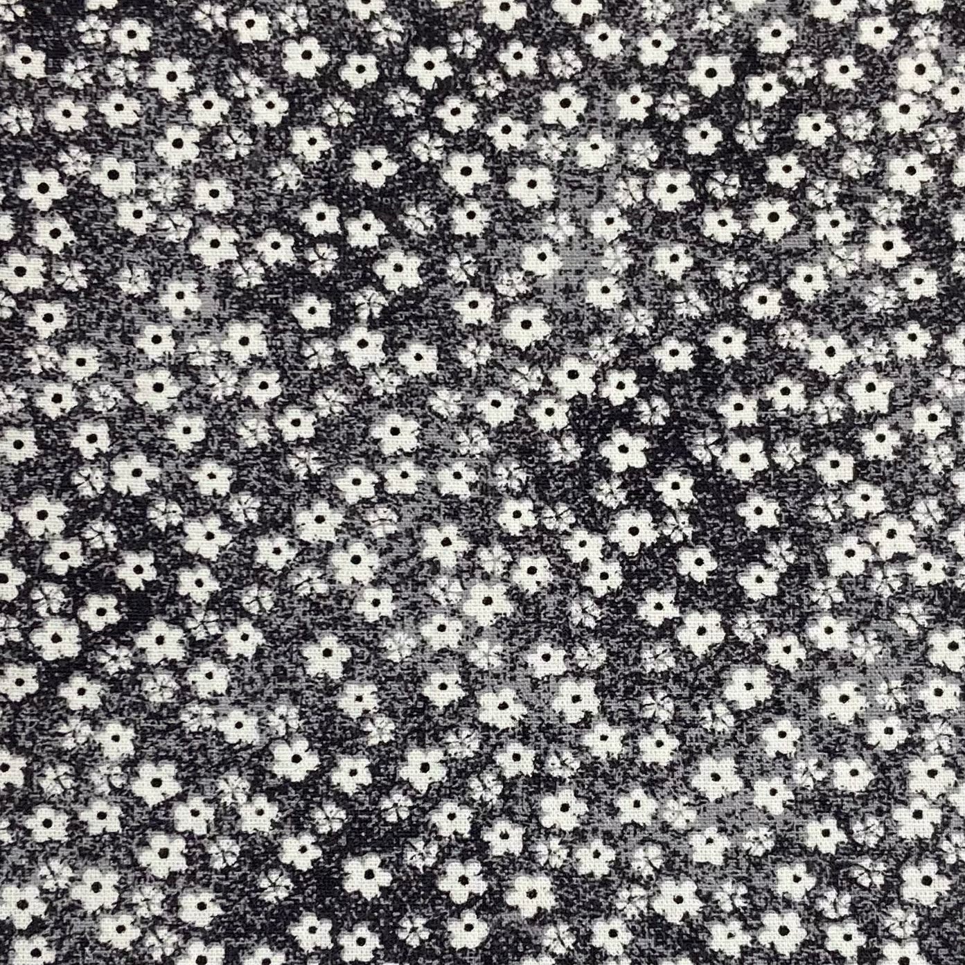Tricoline Floral Miudo Cinza LIQUIDA