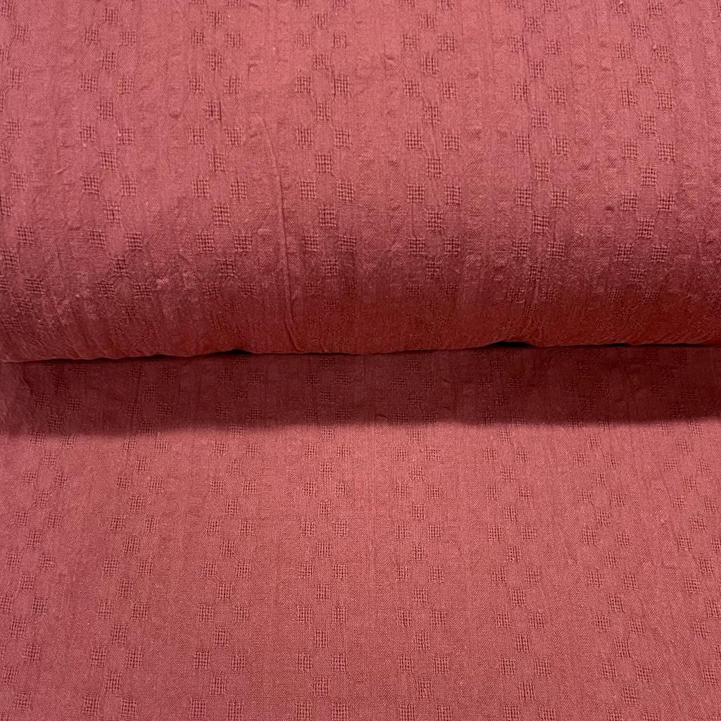 Crepe de Algodão Liso Tijolo Maquinetado PROMO