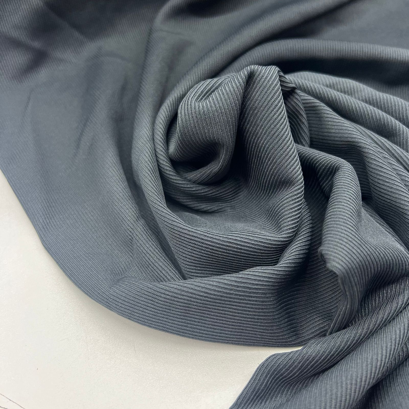 CORTE 0,70X1,50m Ribana Cinza Chumbo Poliéster