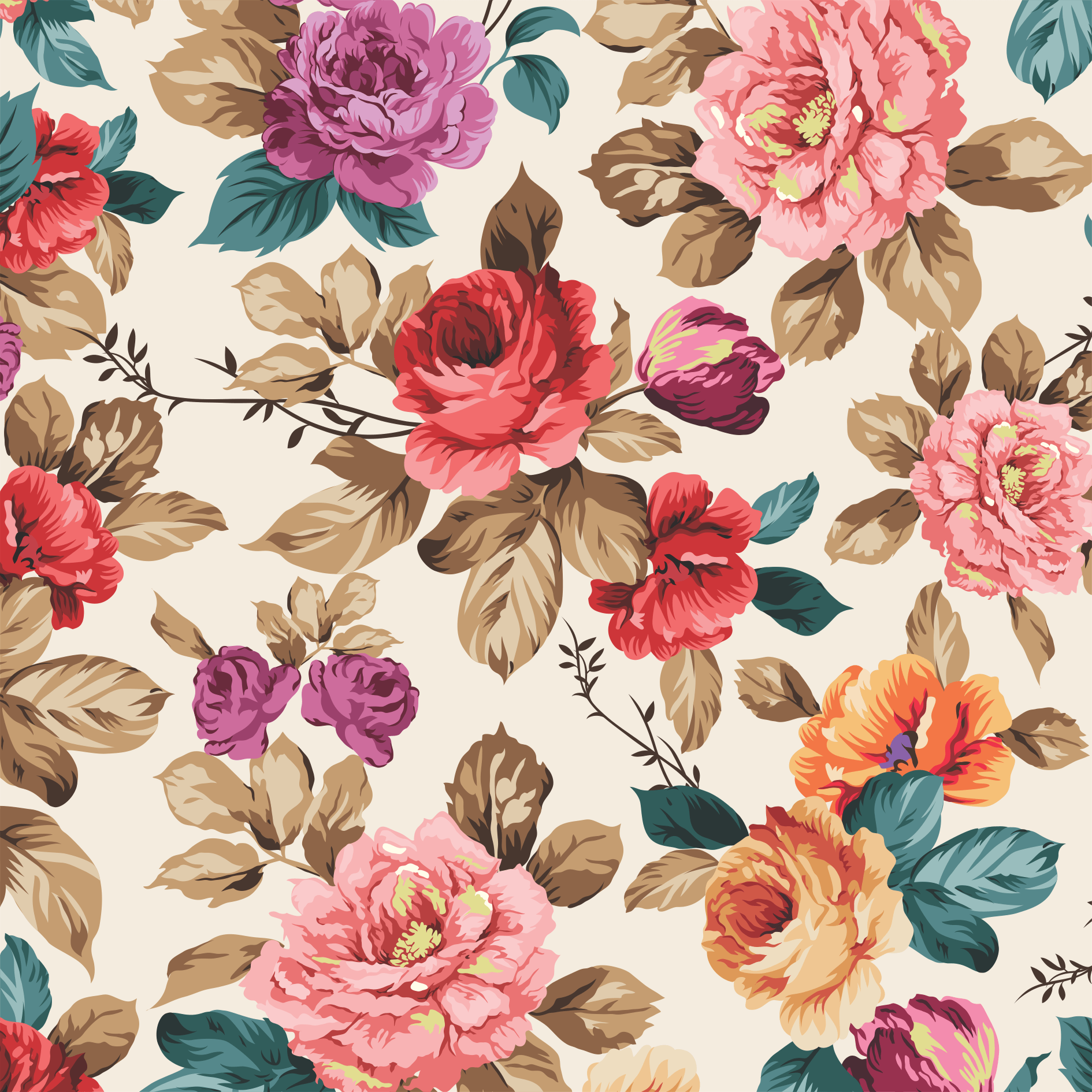 CORTE 0,80x1,50m Tricoline Floral Belíssimo 