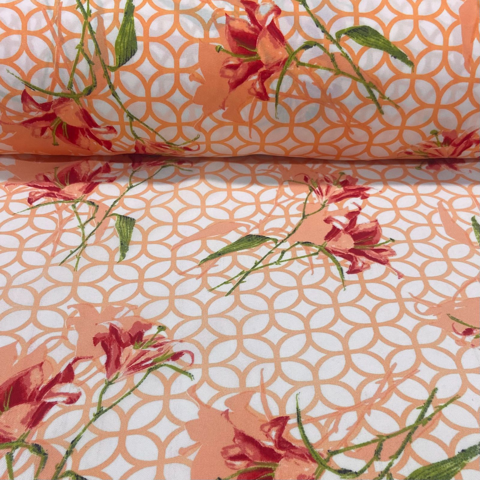 Corte 0,90x1,50m Oxford Floral Coral