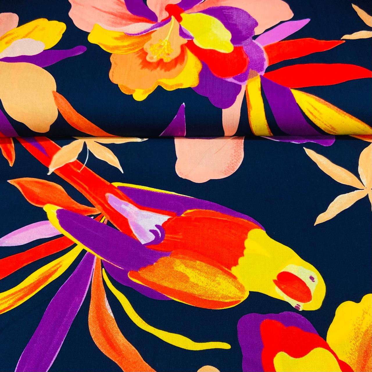 CORTE 0,50 X 1,50m Viscose Arara Tropical 