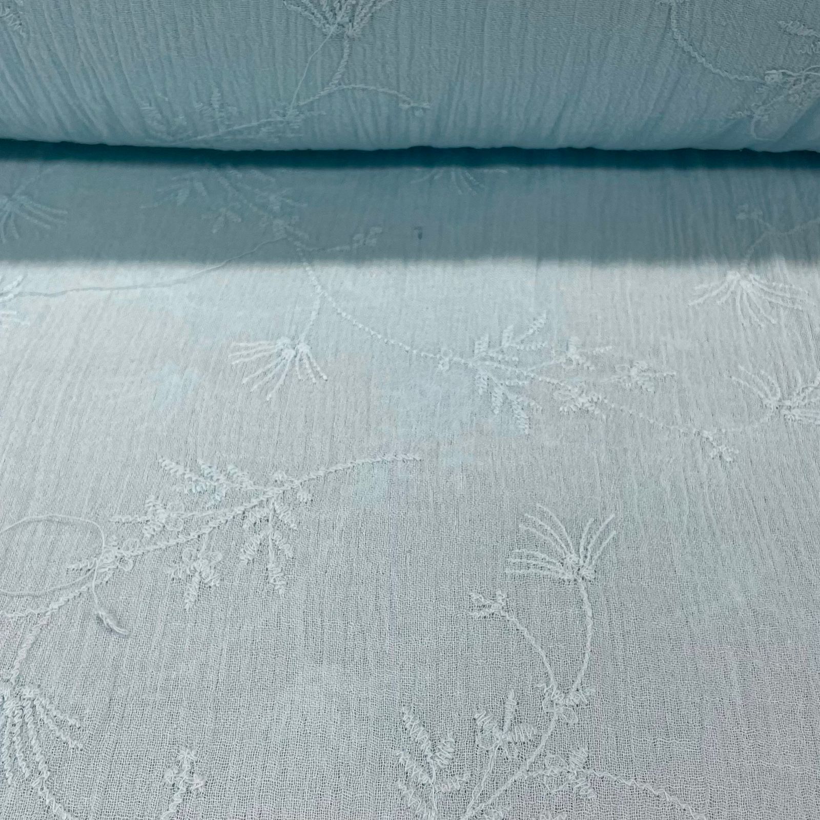 Crepe de Algodão Azul Pretty BLACK