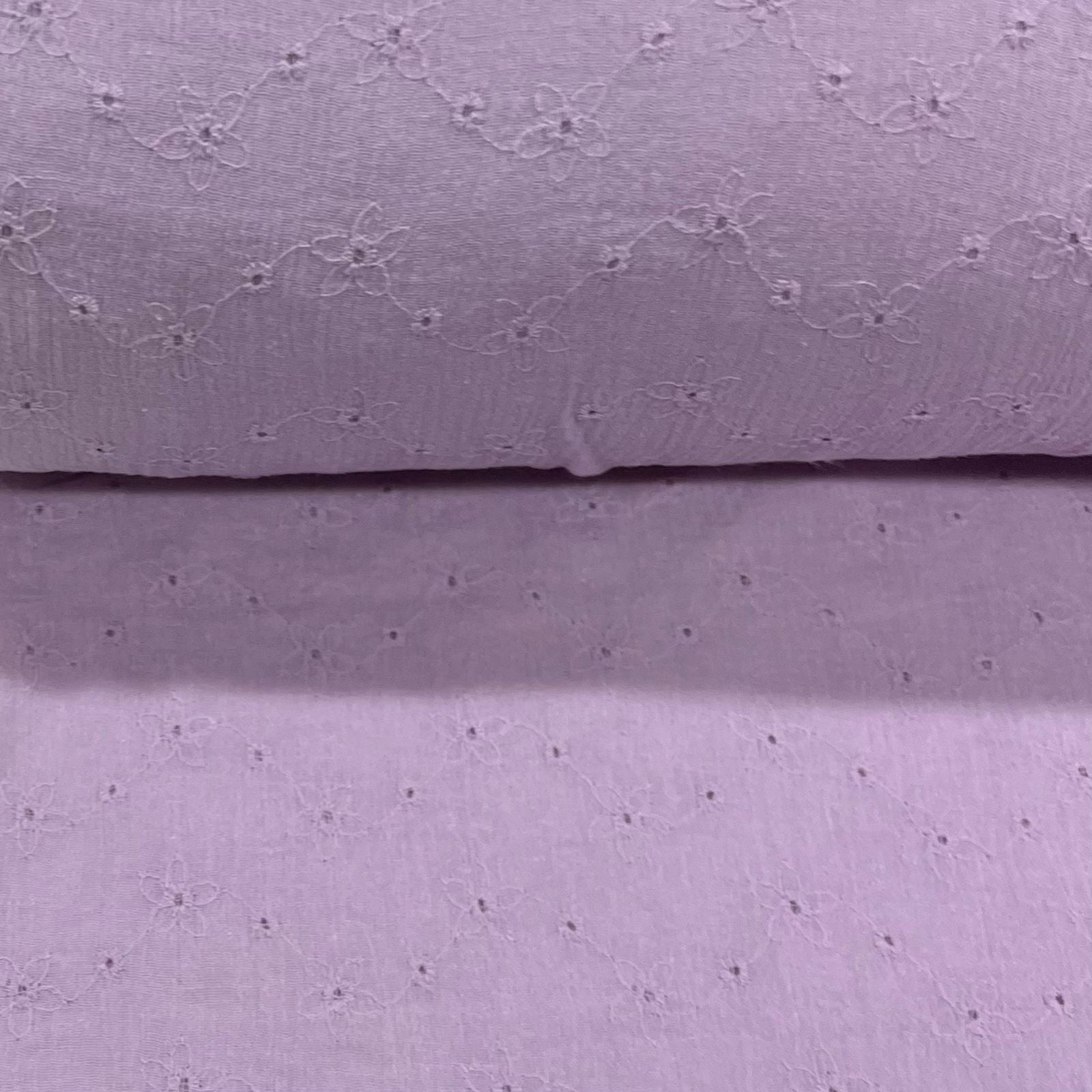 Crepe de Algodão Laise Lilás Lolita BLACK