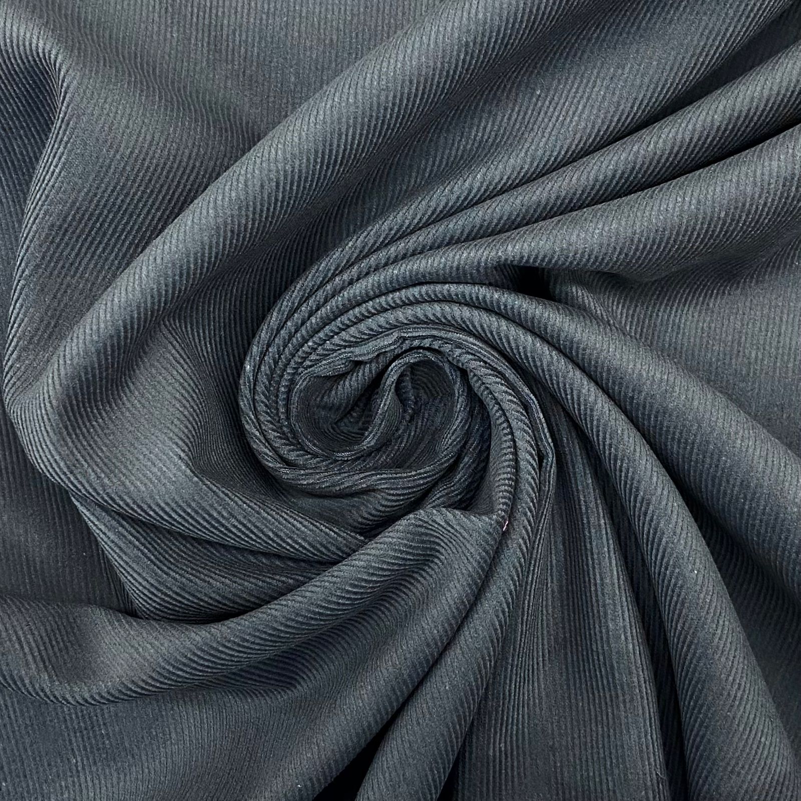 Veludo Cotelê Simples Cinza BLACK