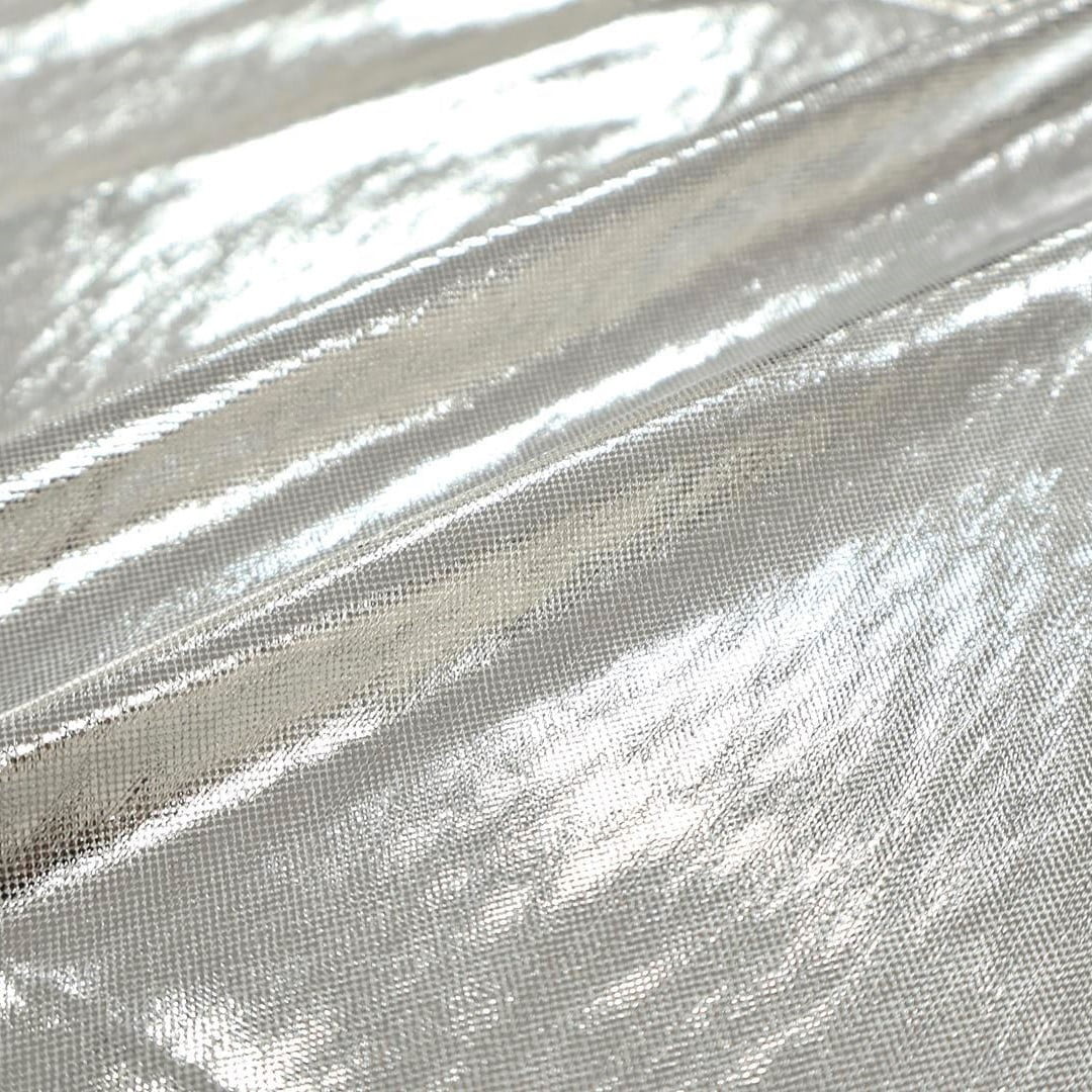 CORTE 0,70x1,50m Tecido Lamê Prata 