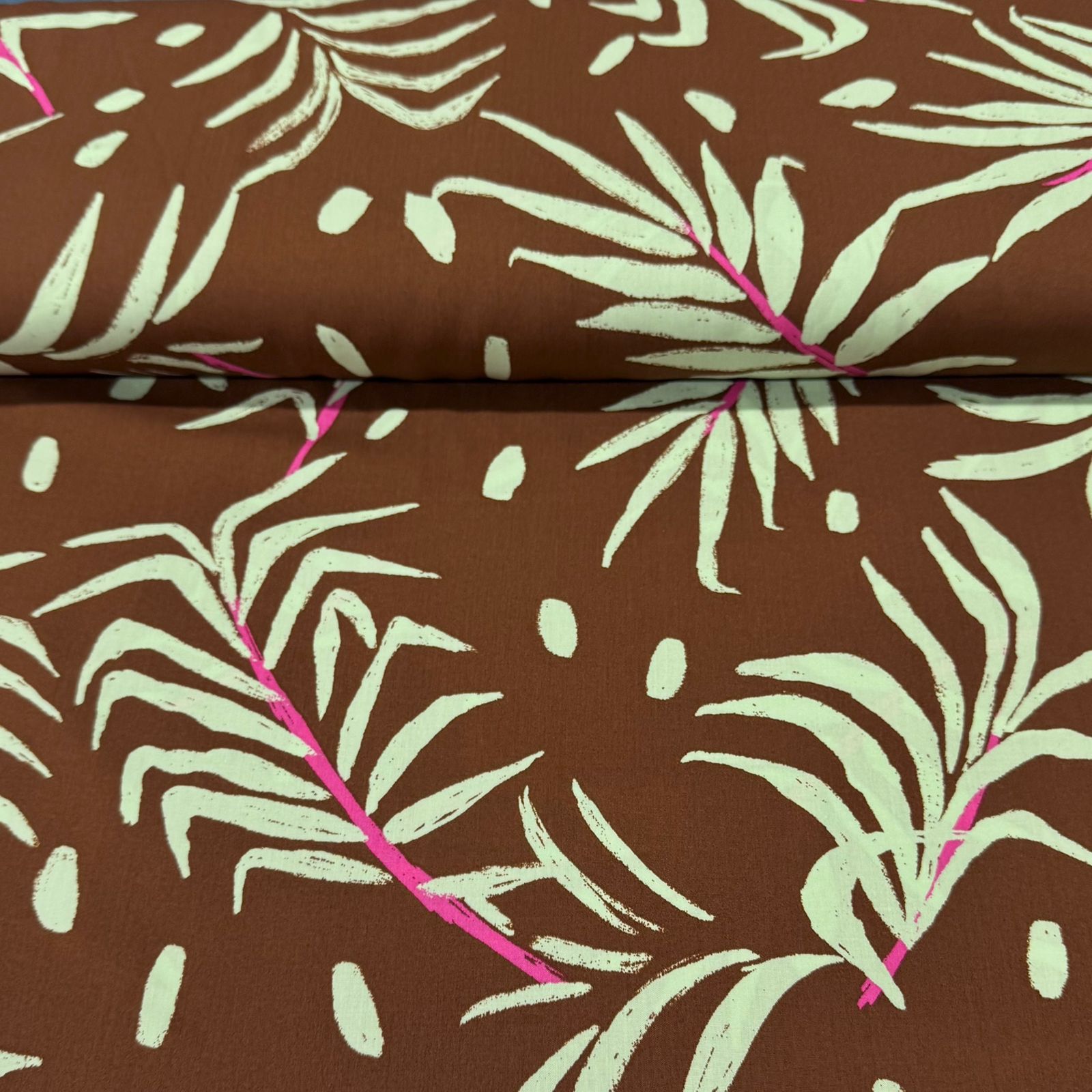 Viscose Folhagem Tropical Terracota RRR