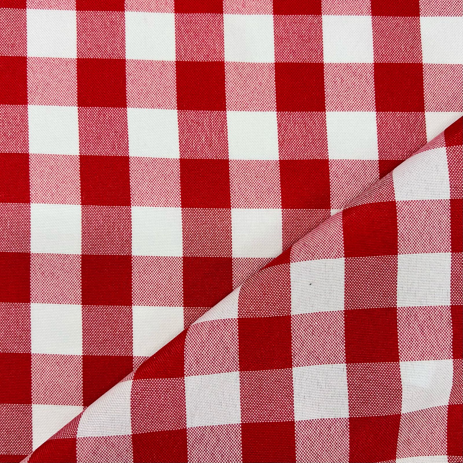 CORTE 0,60x1,50m Oxford Xadrez Médio Vermelho 