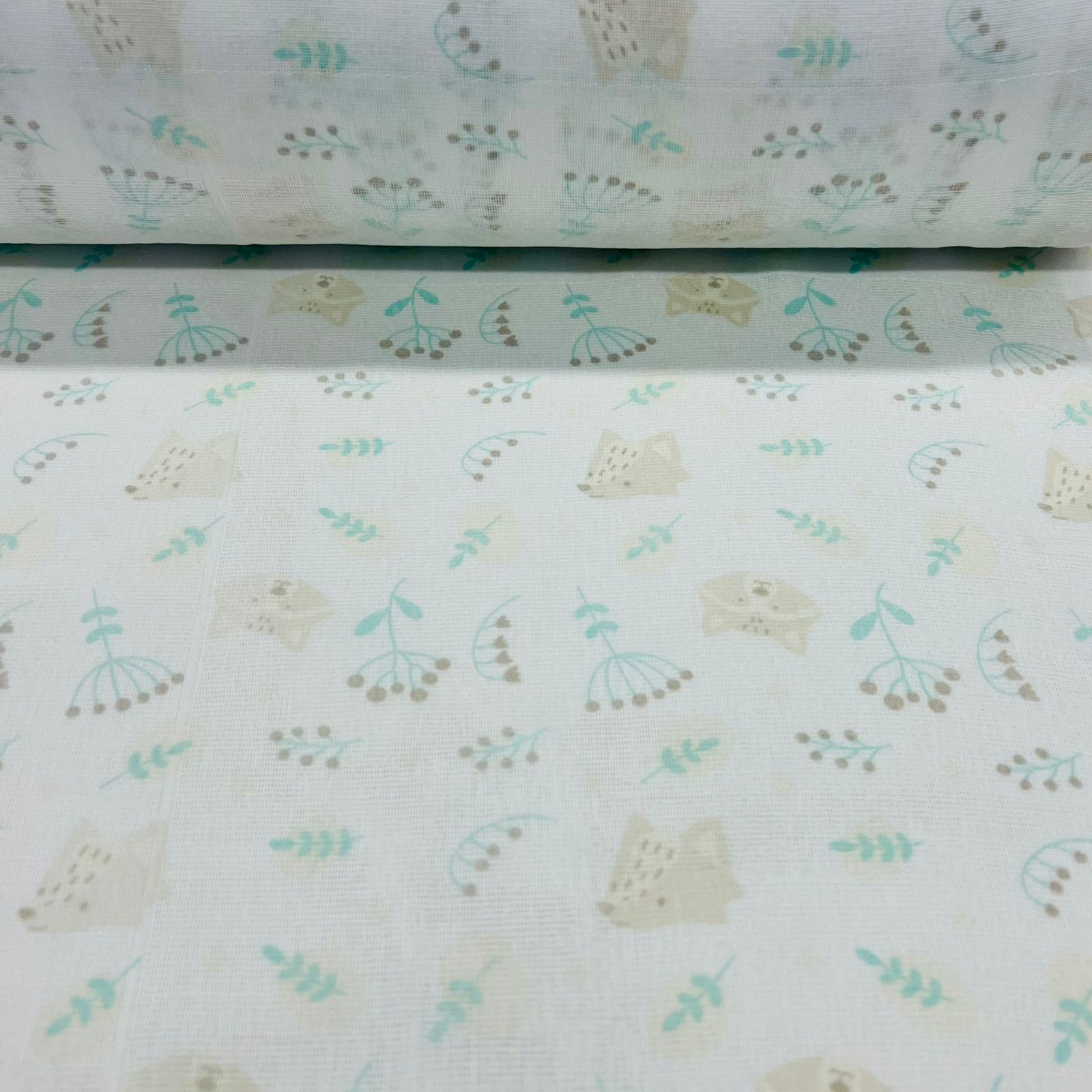 Fralda Dupla Raposinha Minimalista 80x80cm FIND 