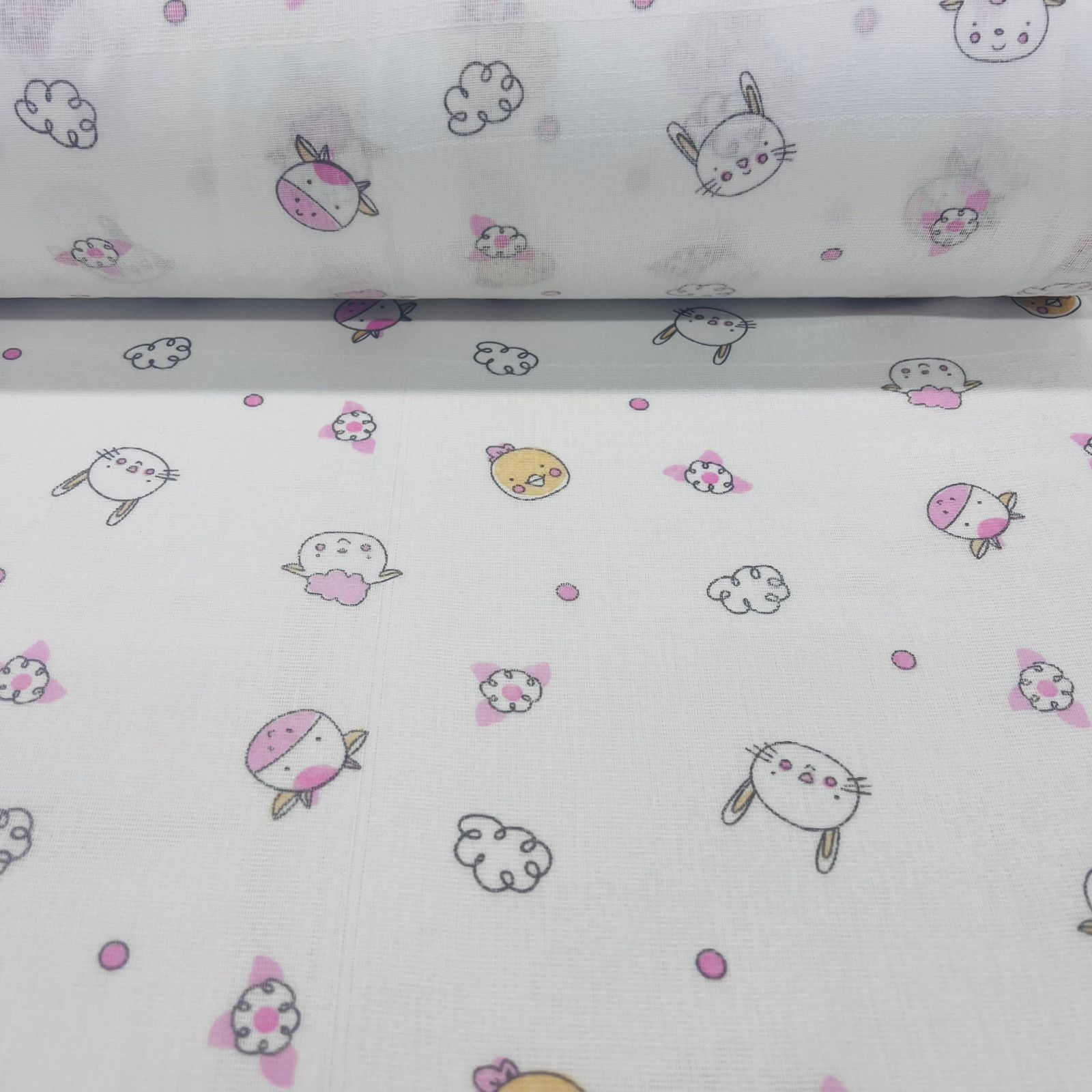 Fralda Dupla Vaquinha e seus Amigos 80x80cm FIND 