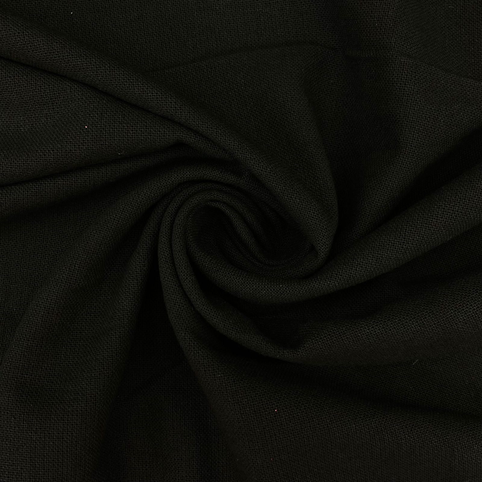 Tecido Pano de Copa em metro Sacaria Preto- 15 Tramas FIND
