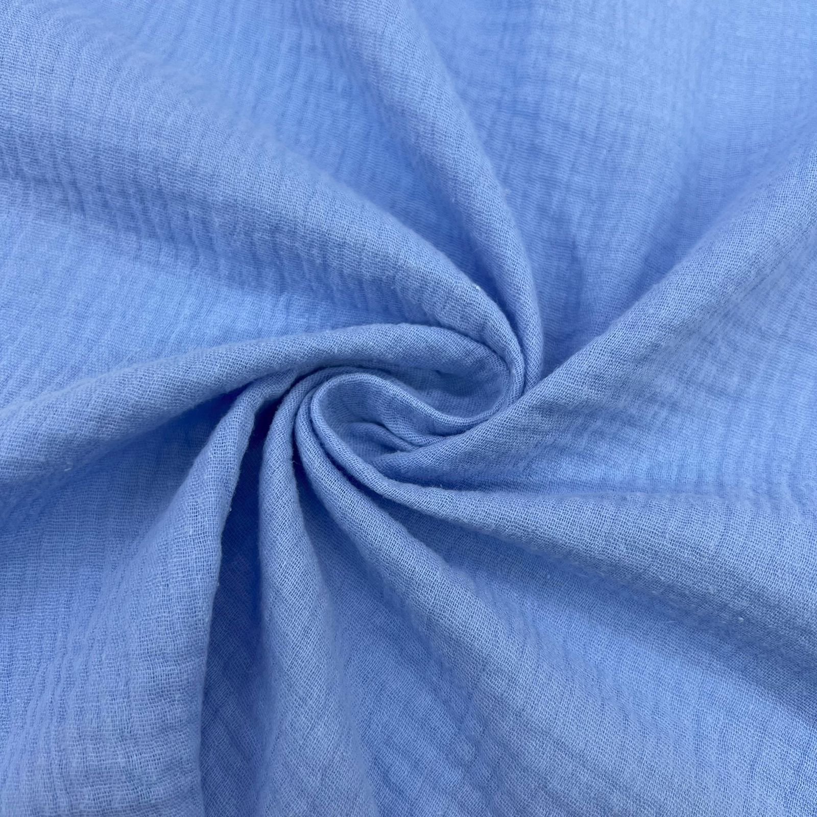 CORTE 0,40x1,20cm Fralda Gaze de Algodão Azul