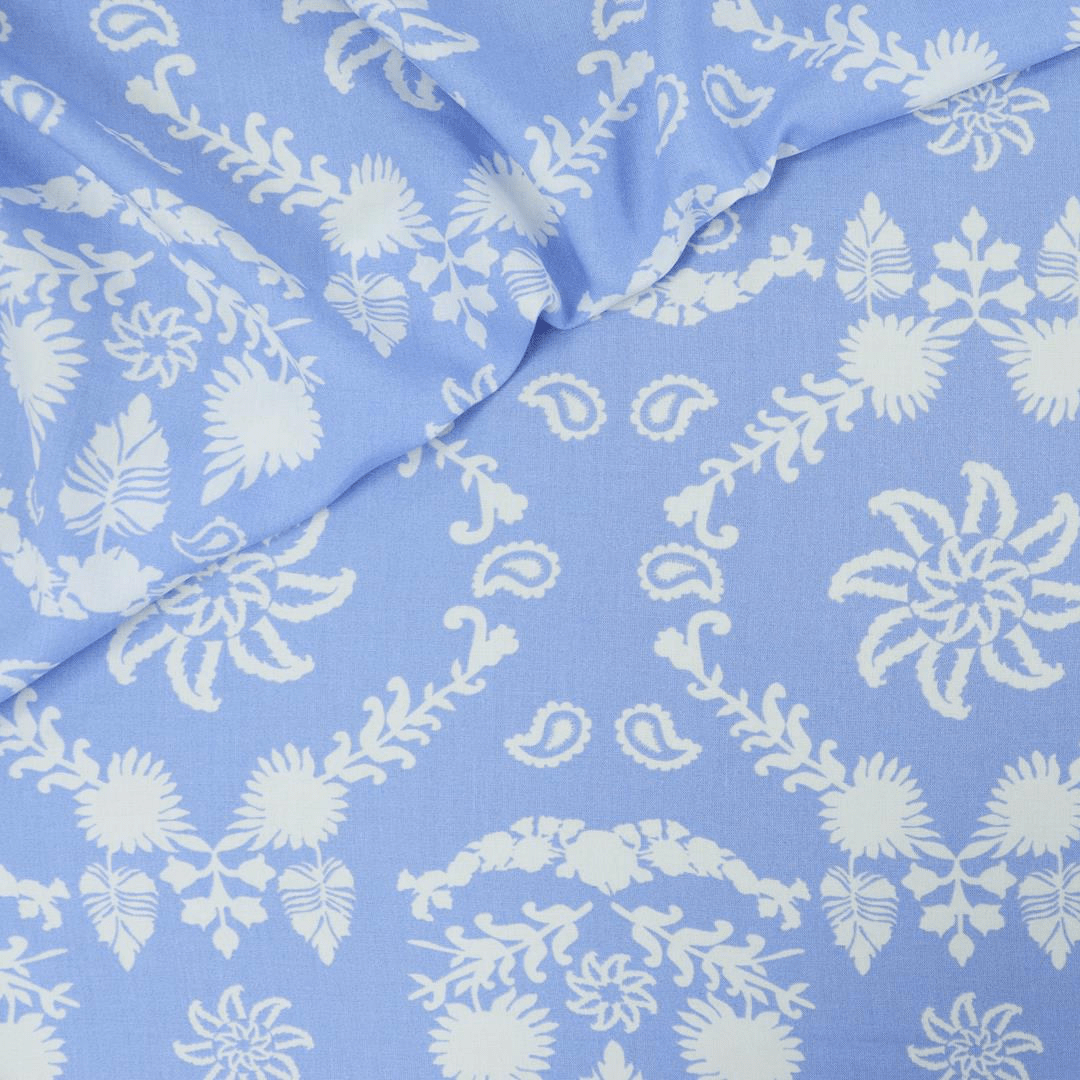 CORTE 0,50x1,50m Viscose Arabesco Azul