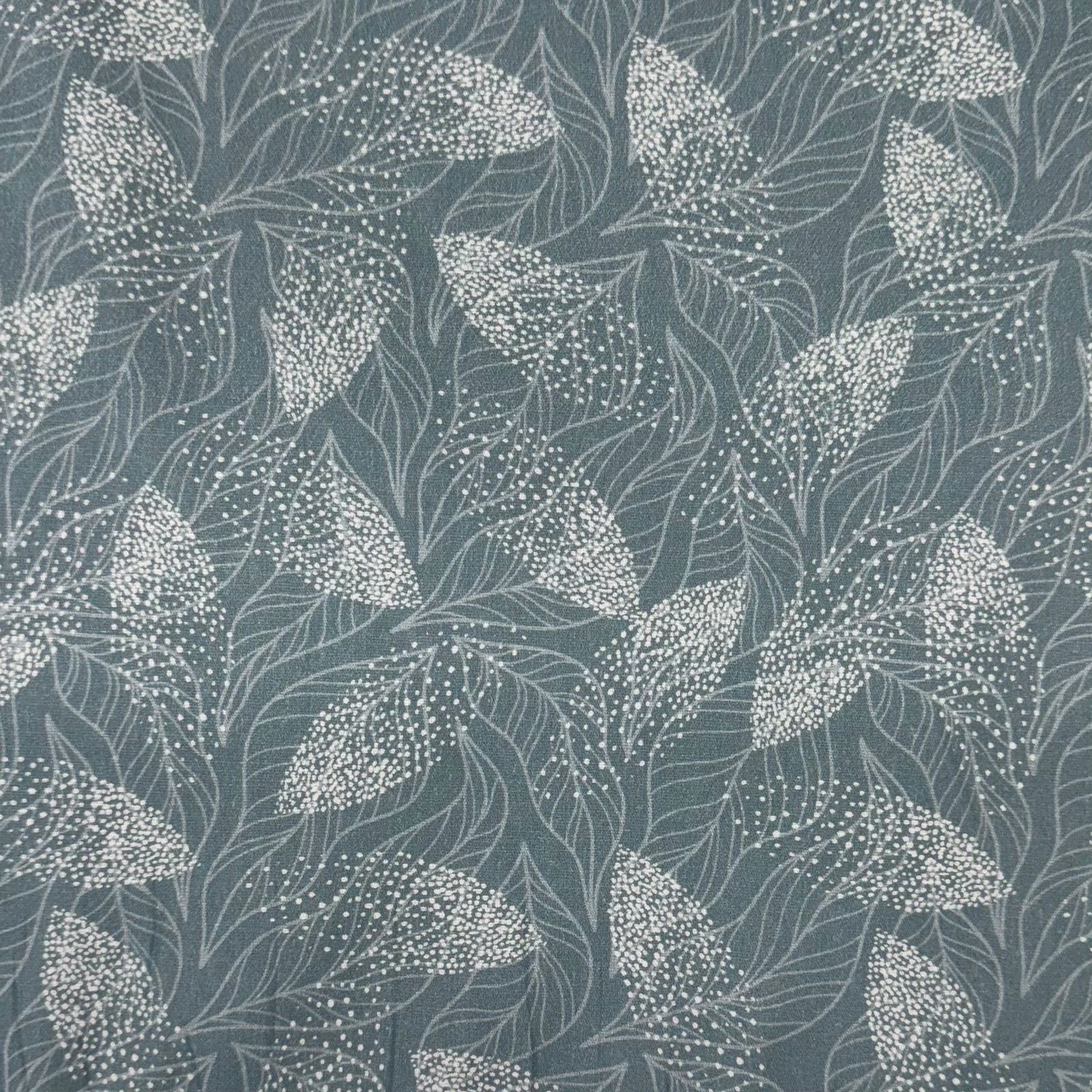 Tricoline Folhas Fundo Azul