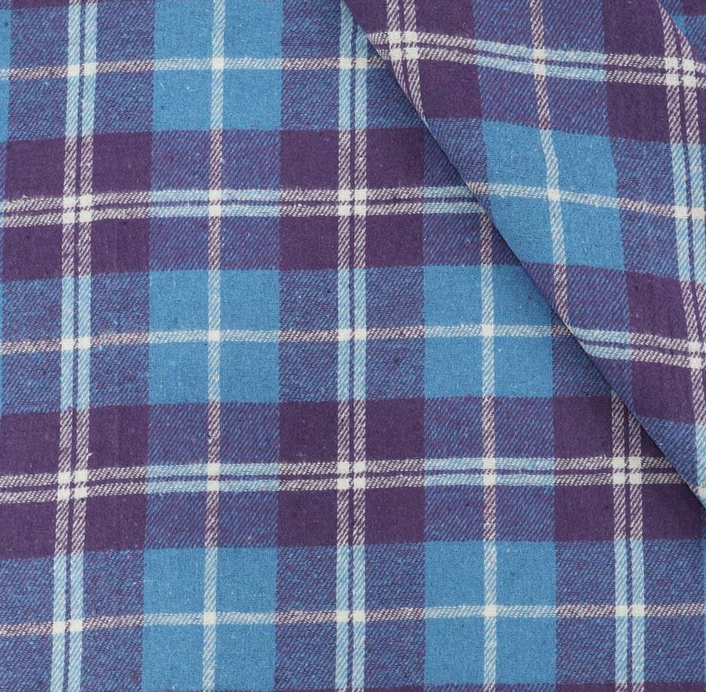 Flanela Xadrez Roxo e Azul MALUCA