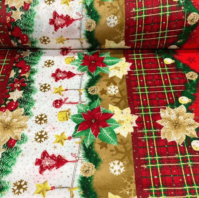 Toalha Natal Especial com Brilho Dourado IIII MALUCA