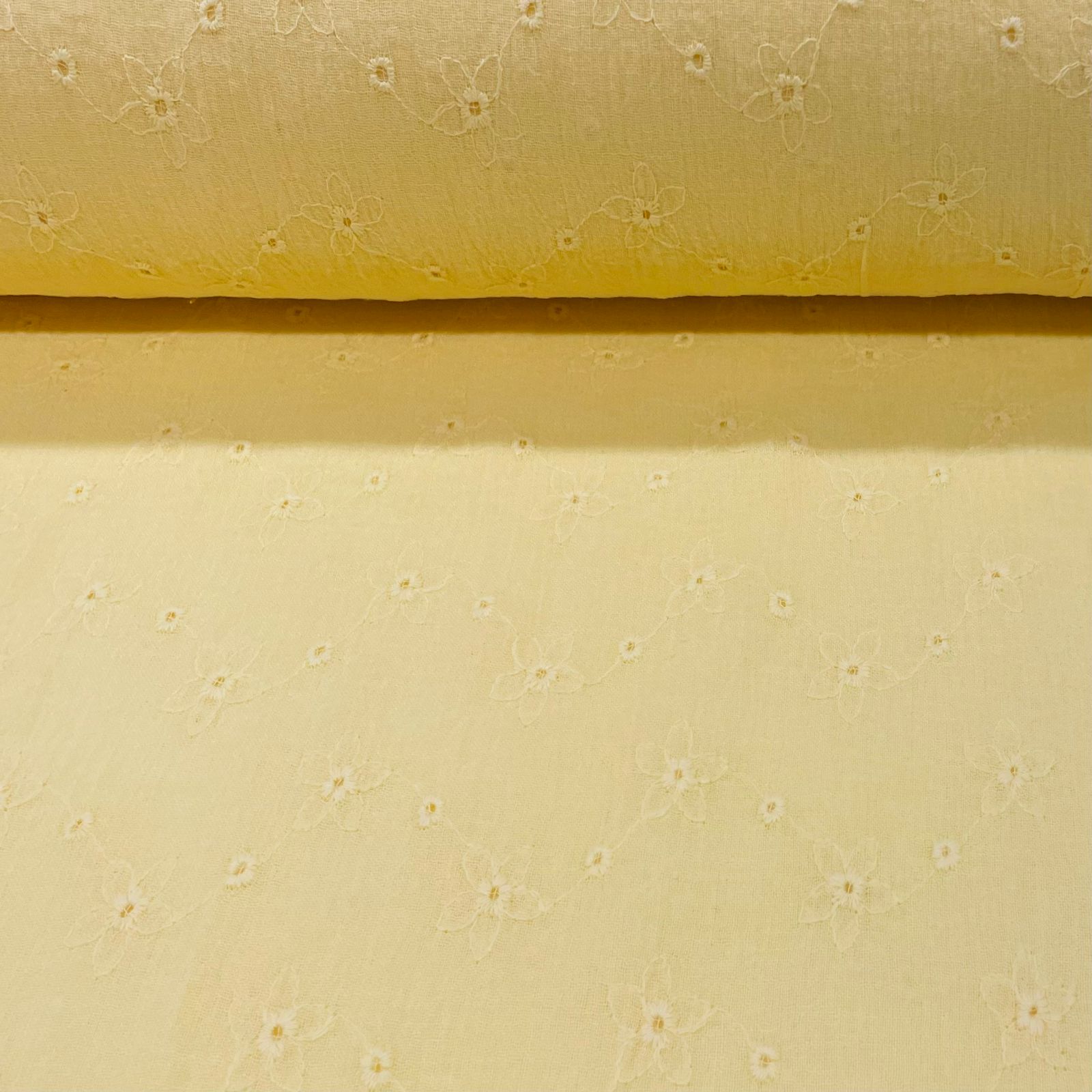 Crepe de Algodão Laise Amarelo Pastel Lolita MALUCA