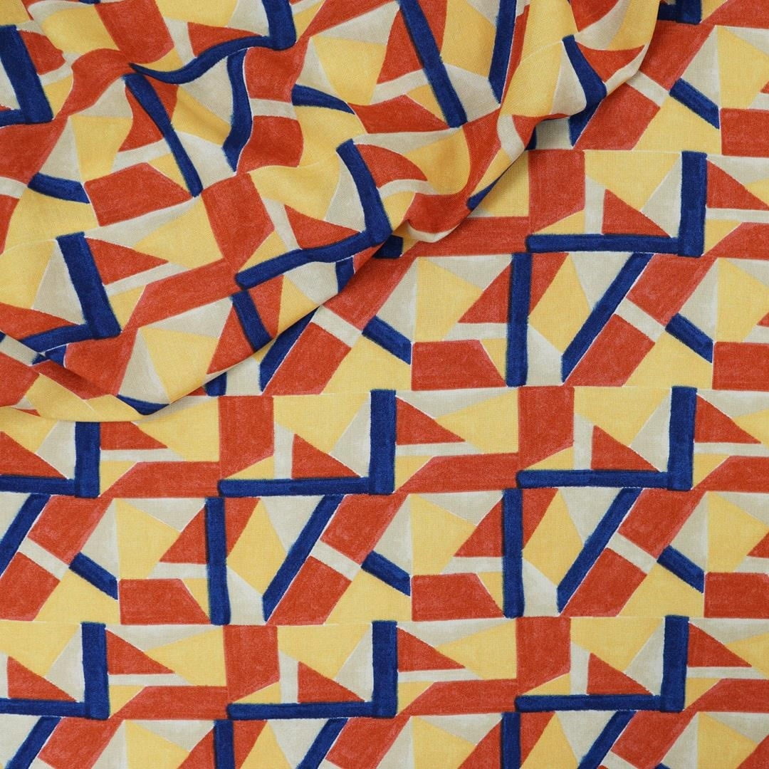 Viscose Geometria Laranja MALUCA