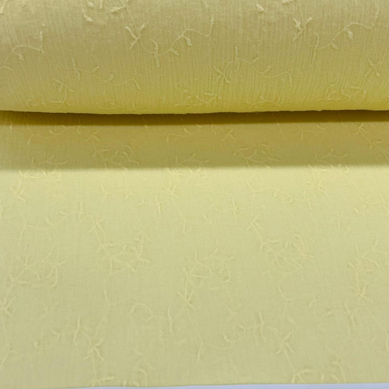 Crepe de Algodão Amarelo Sky RRR