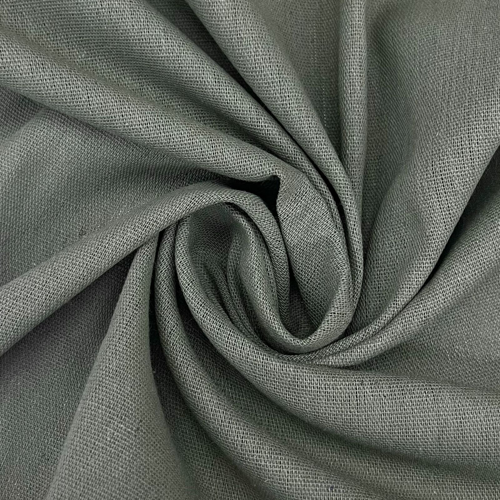 Linho Misto Verde Musgo Escuro MALUCA