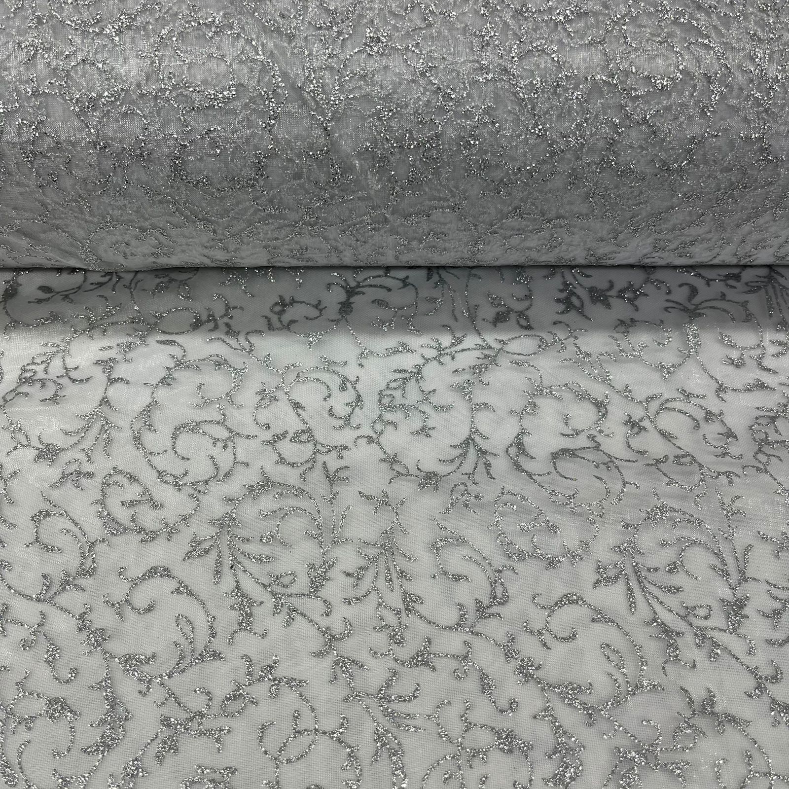 Organza Estampada Prata MALUCA