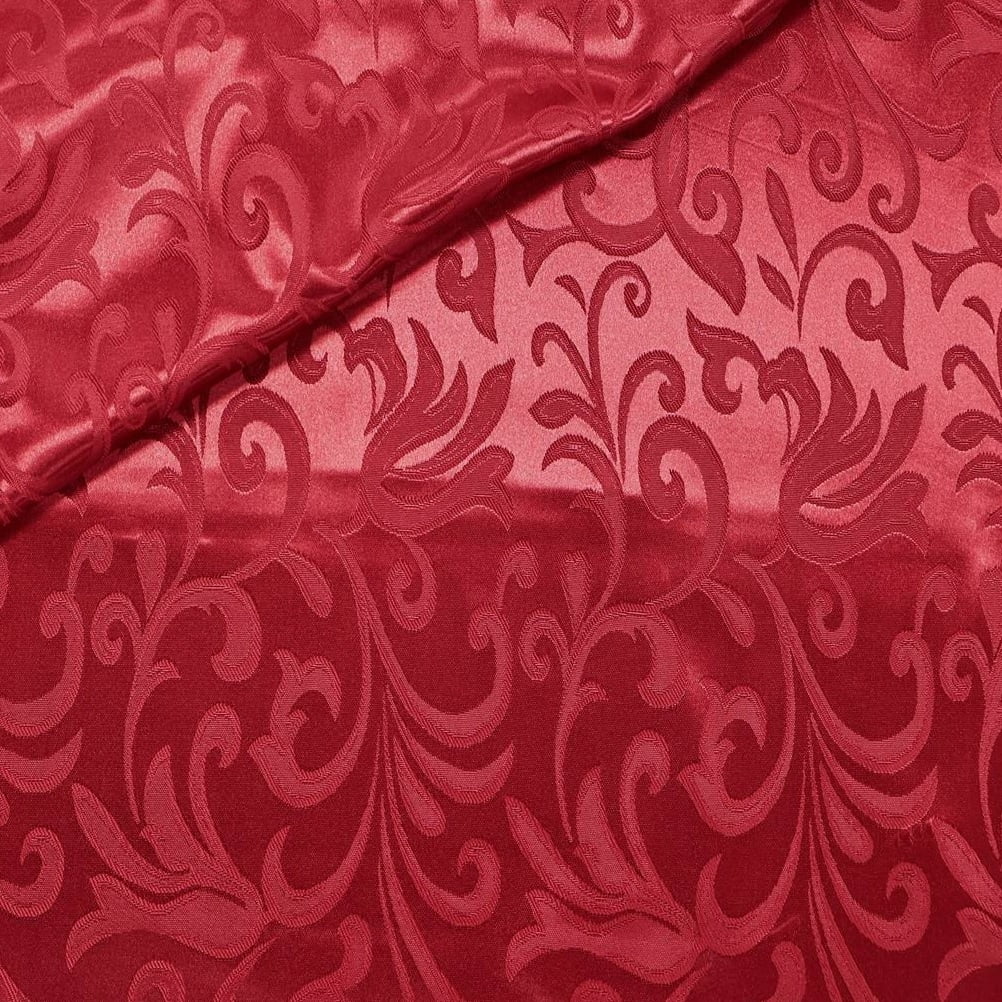Cetim Brocado Arabesco Vermelho MALUCA