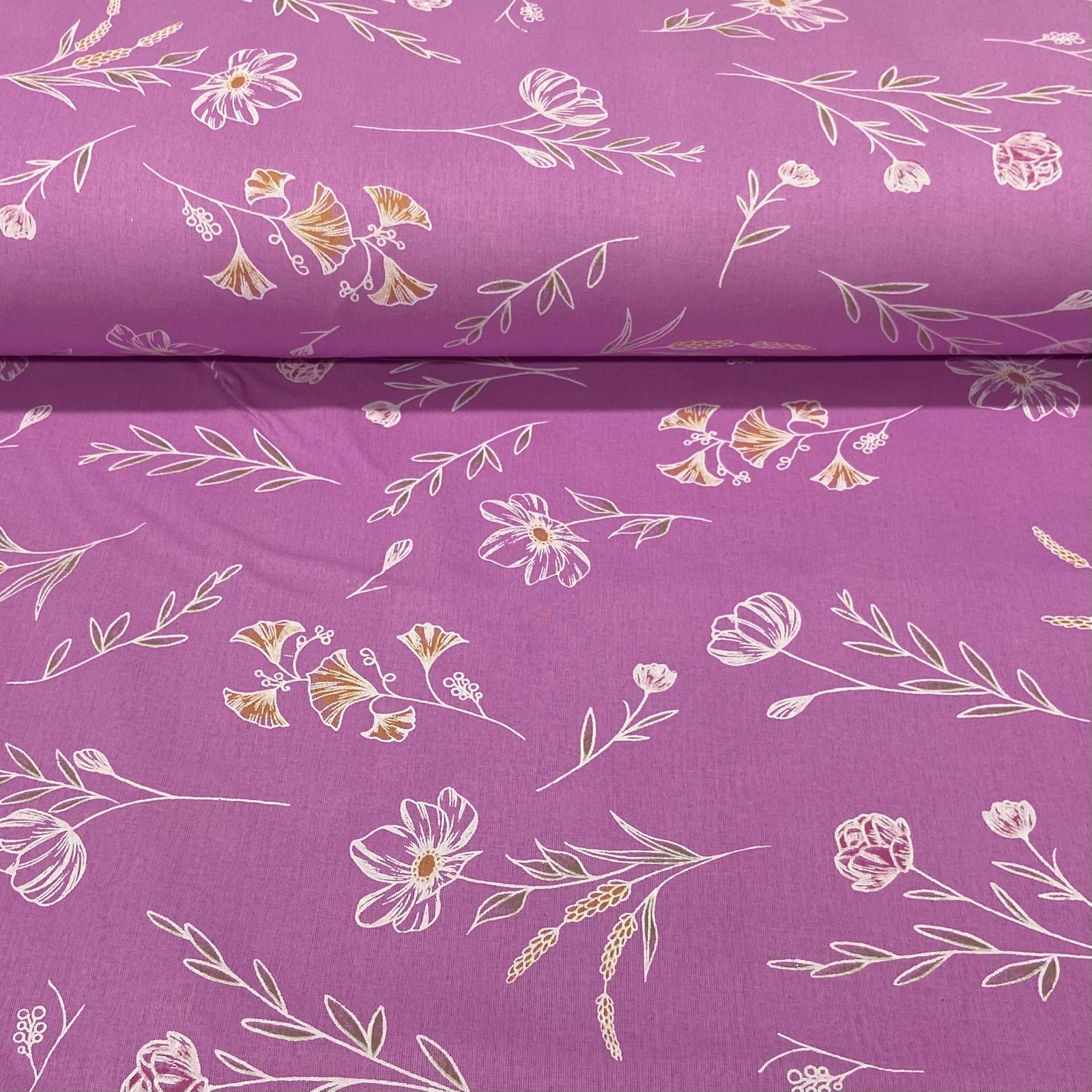 Percal 150 Fios Lavanda Dourada TEMPORAL