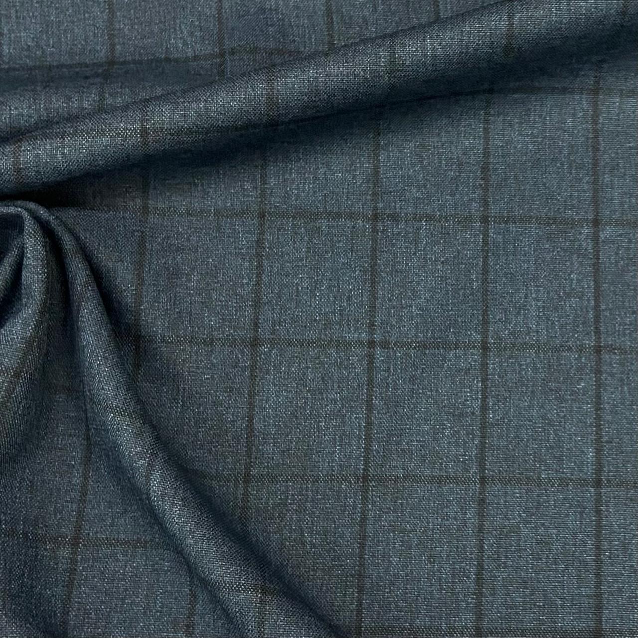 Alfaiataria Xadrez Grid Azul Marinho TEMPORAL