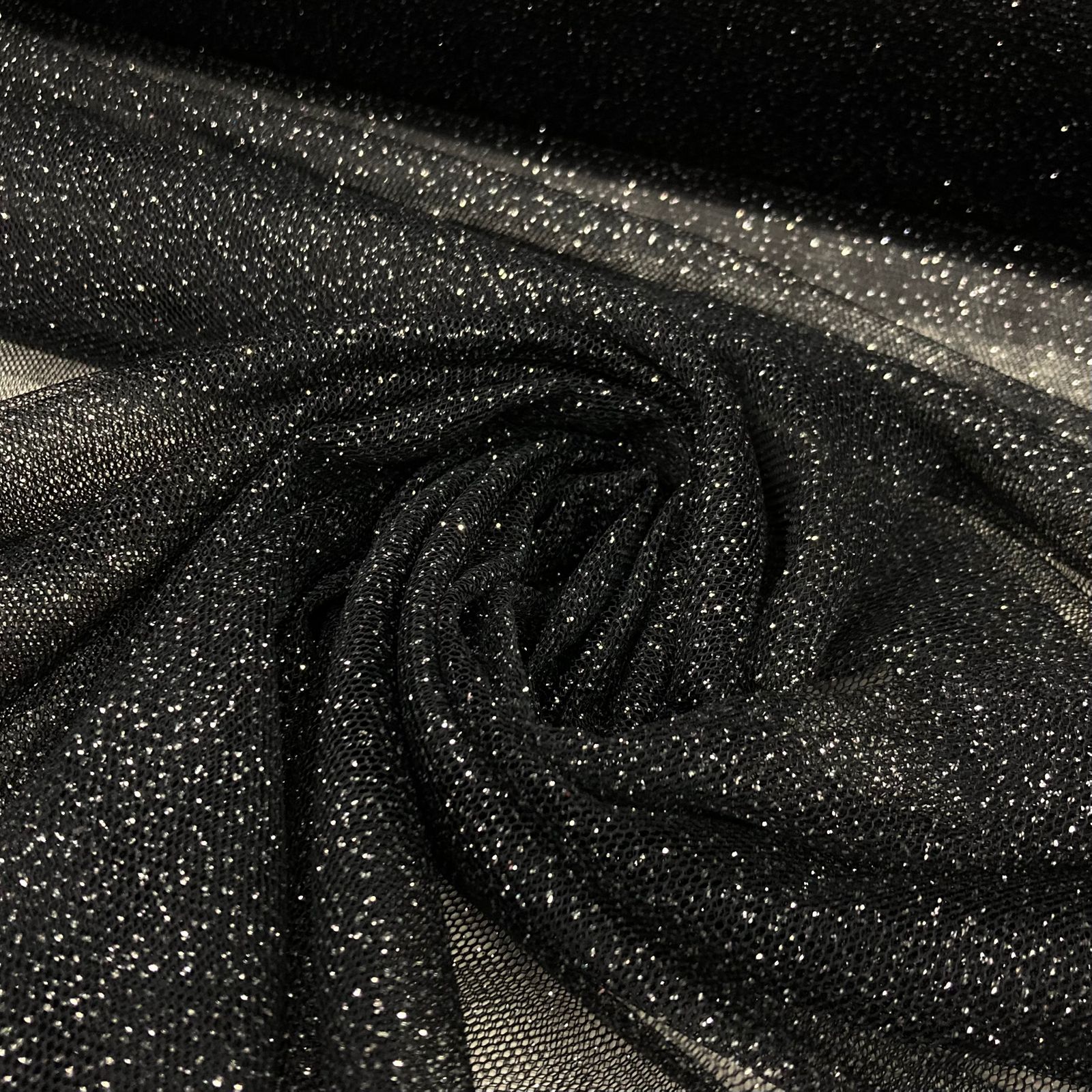 Tule Glitter Preto TEMPORAL