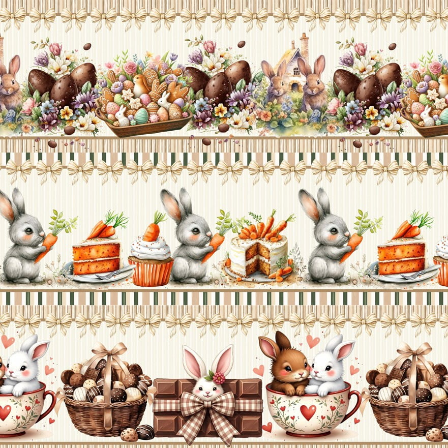 CORTE 0,80x1,50m Tricoline Docinho dos Coelhos