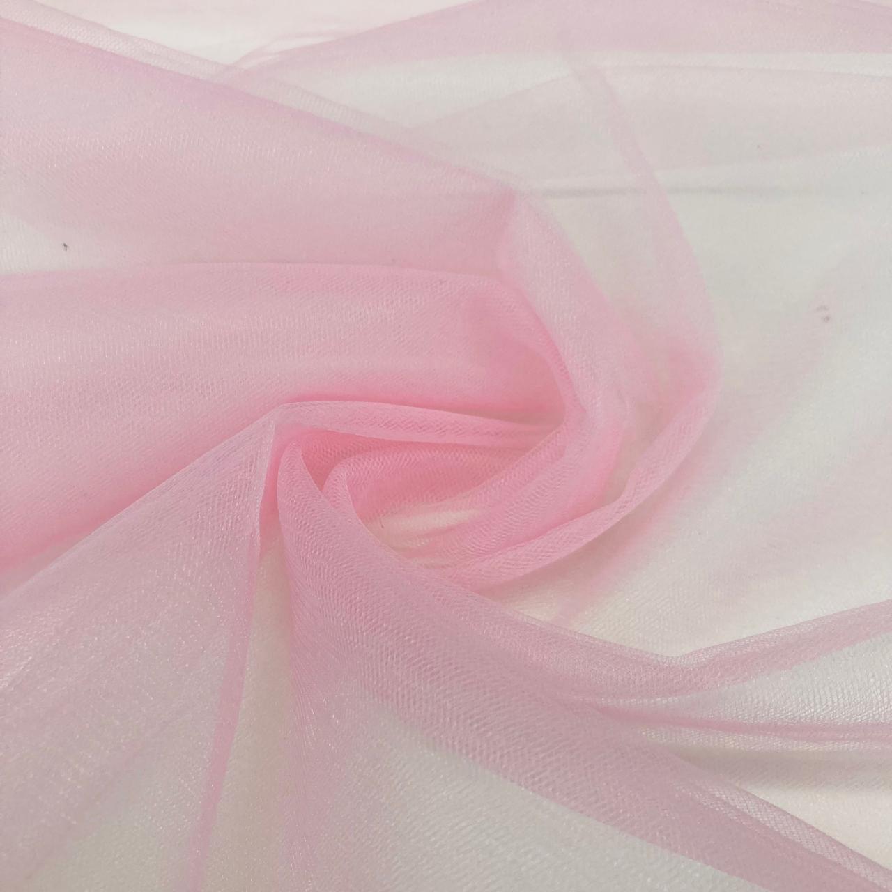 CORTE 0,80x1,50m Tule Ilusione Rosa Bebê