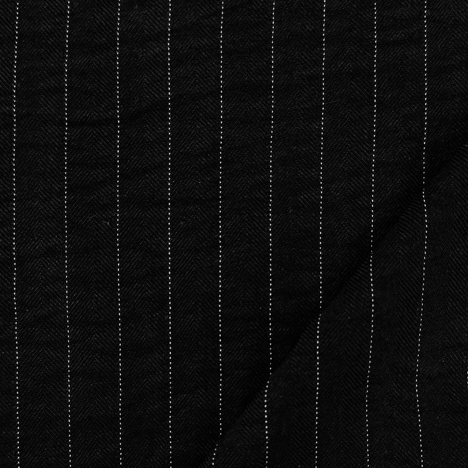 CORTE 0,60x1,50cm Alfaiataria Risca de Giz Melange Preto