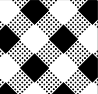 Chitinha Xadrez Diagonal Preto RRR