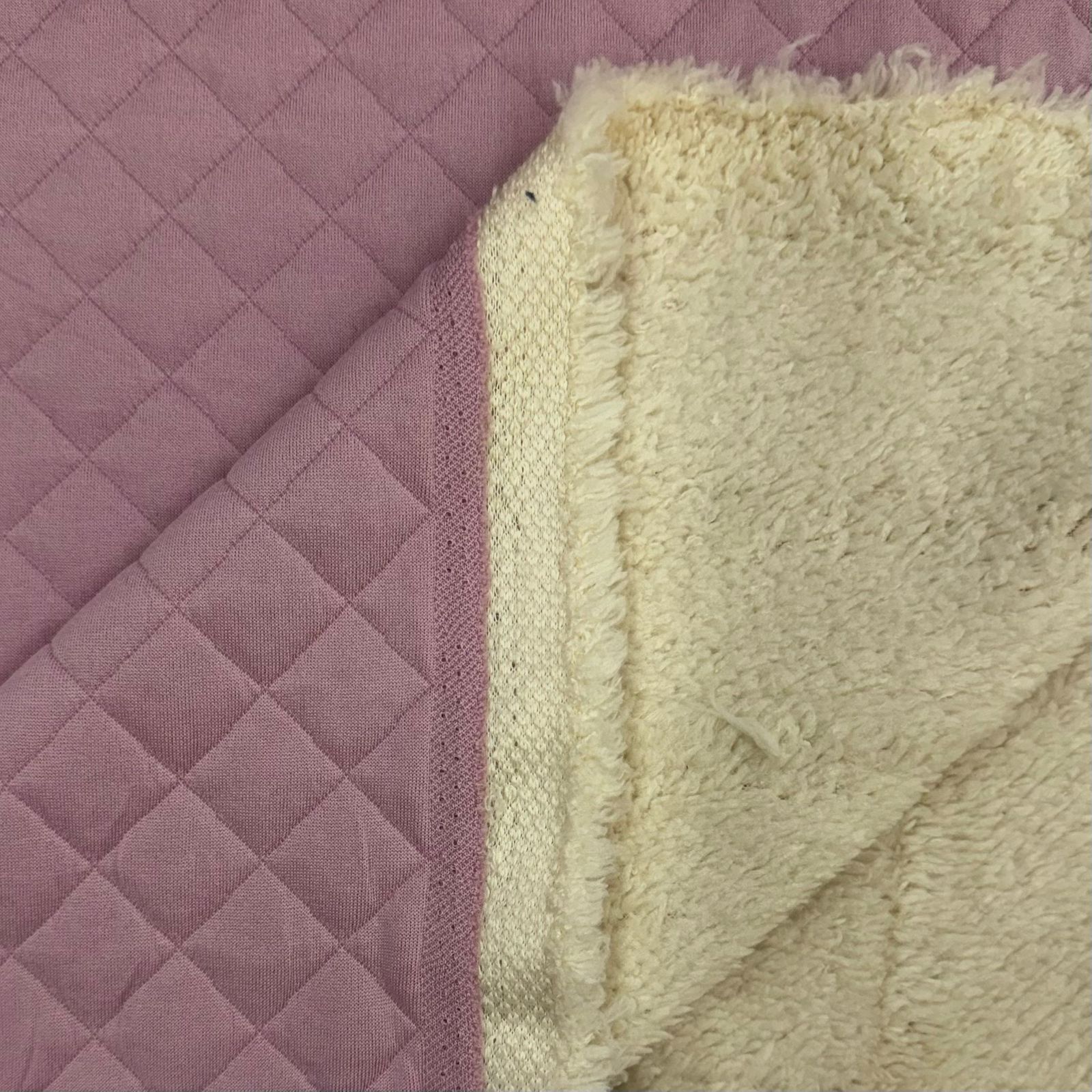 CORTE 0,50x1,50cm Matelassê Carneirinho Rosa Antigo