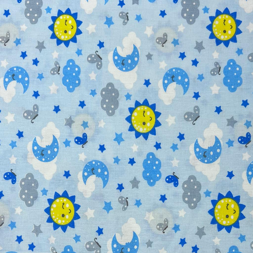 CORTE 0,80x1,50cm Tricoline Céu Azulzinho