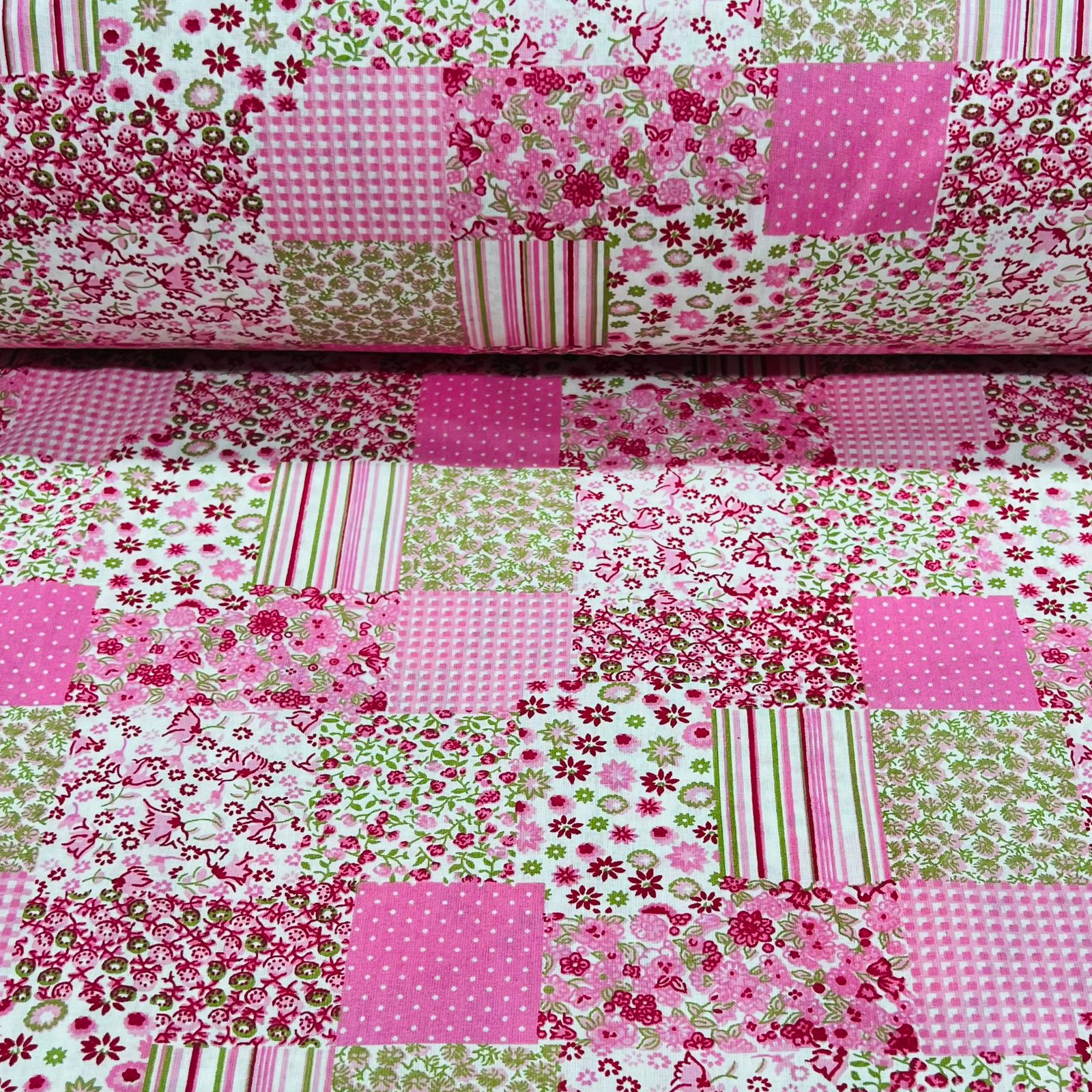 Percal 150 Fios Patchwork Rosa RRR