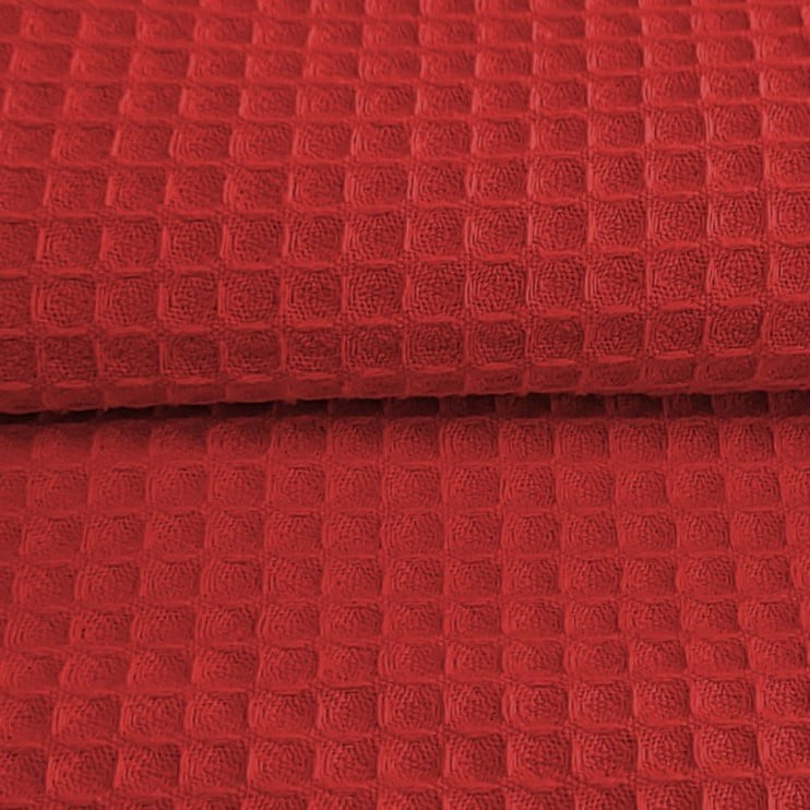 CORTE 0,70x1,50cm Favo de Algodão Vermelho
